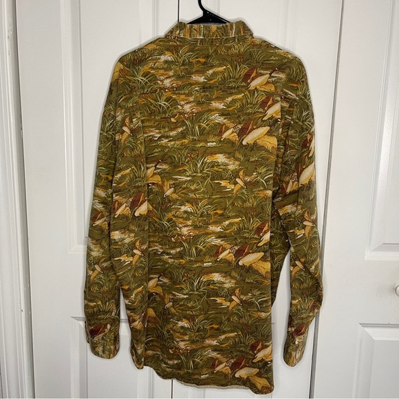 Vintage Banana Republic Safari & Travel Button Down Size XL Geese Duck 90s Hunt - Picture 3 of 5